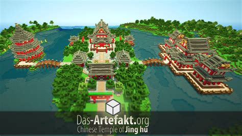 Chinese Temple Of Jìng Hú Timelapse Minecraft Map