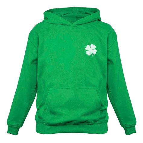 Irish Shamrock Women Hoodie Pocket Size Clover St Patricks Day Hoodies Womens Hoodie Print