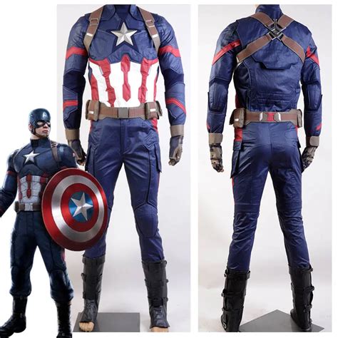 Avengers Captain America 3 Civil War Costume Steve Rogers Cosplay