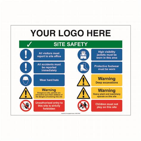 Ss03 Medium Site Safety Sign Giggle Print
