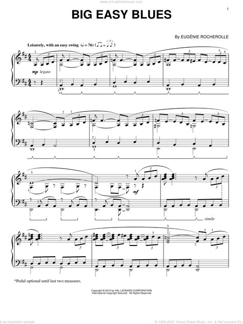 Rocherolle Big Easy Blues Sheet Music For Piano Solo Pdf