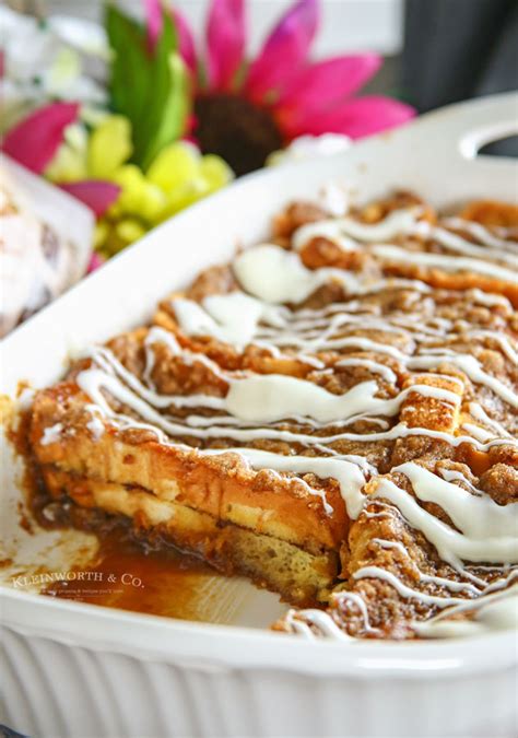 cinnamon roll french toast bake taste of the frontier