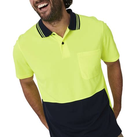 Blacksmith Mens Short Sleeve Hi Vis Polo Shirt Yellow Big W