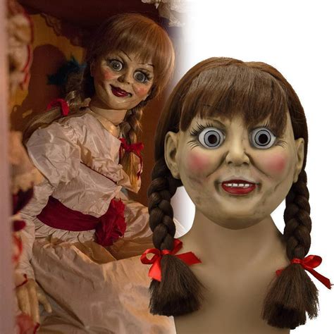 The Conjuring Annabelle Mask Latex Cosplay Halloween Scary Movie Adult