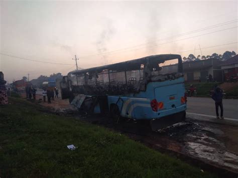 60 Passengers Escape Unhurt As Trinity Bus Catches Fire