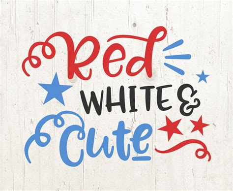 Red White & Cute SVG Files for Cricut 4th of July Svg Fourth - Etsy