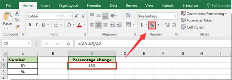How To Create A Formula In Excel To Calculate Percentage Increase