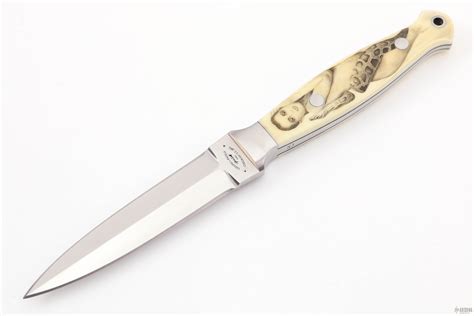 Integral Dagger W Nude Scrimshaw Arizona Custom Knives