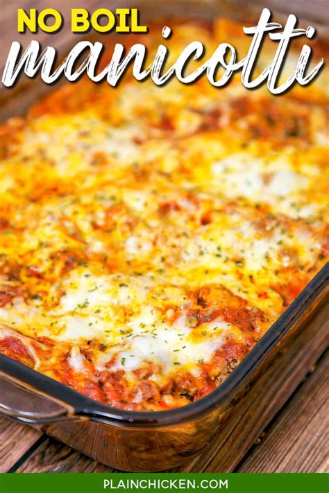 No Boil Manicotti With Meat Sauce Plain Chicken