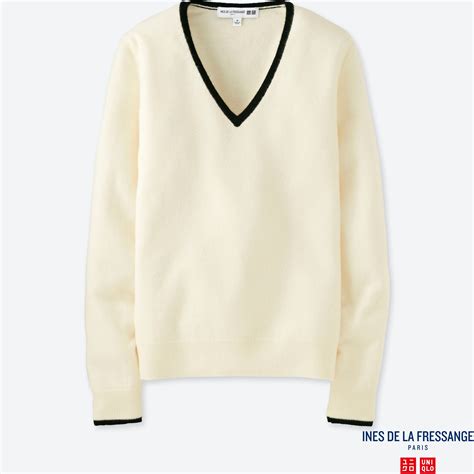 Women Idlf Cashmere V Neck Sweater Uniqlo Us