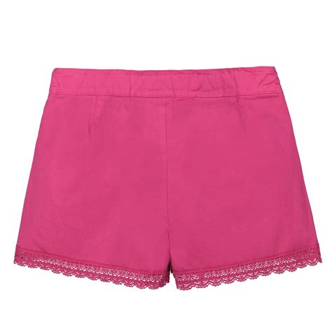 Ermanno Scervino Pink Shorts With Lace Detail For Girls