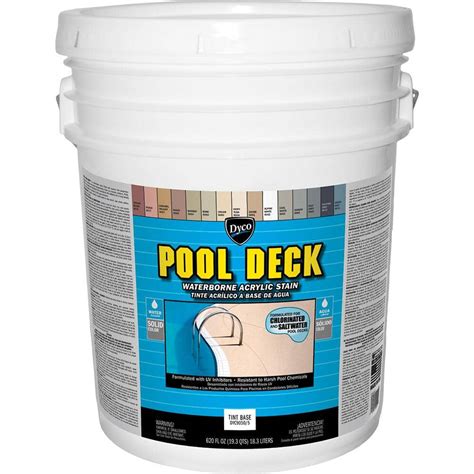 Dyco Paints Pool Deck 5 Gal 9050 Tint Base Low Sheen Waterborne