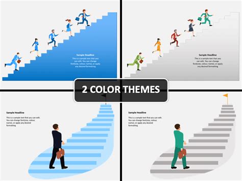 Climbing Stairs Powerpoint Template