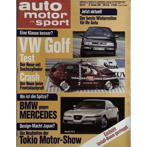 Auto Motor Sport Heft 23 31 Oktober 1991 Tokio Show