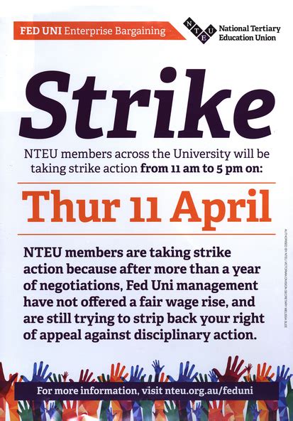 Poster National Tertiary Education Union Fed Uni Enterprise
