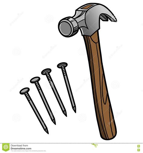 Hammer And Nails Stock Illustration Illustration Of