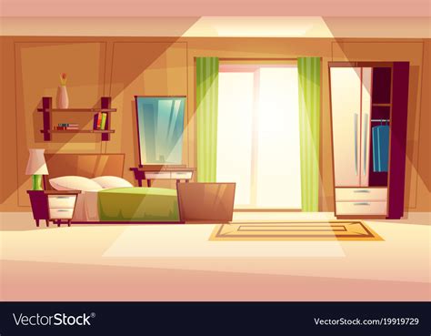 Find & download free graphic resources for cartoon room. Cartoon of a bedroom interior Royalty Free Vector Image