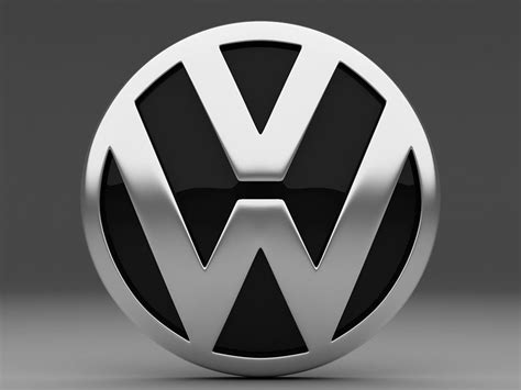 Volkswagen Logo 3d Modell In Autoteile 3dexport