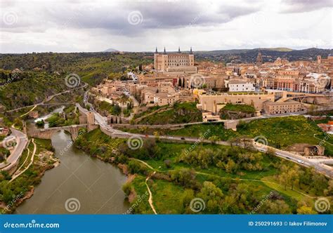 Castle Of San Servando Aerial View In Toledo Stock Image Image Of