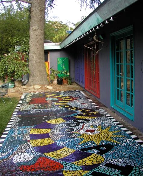 Are you thinking of updating your flooring but you have no idea. Mosaic Tile Backyard Patio