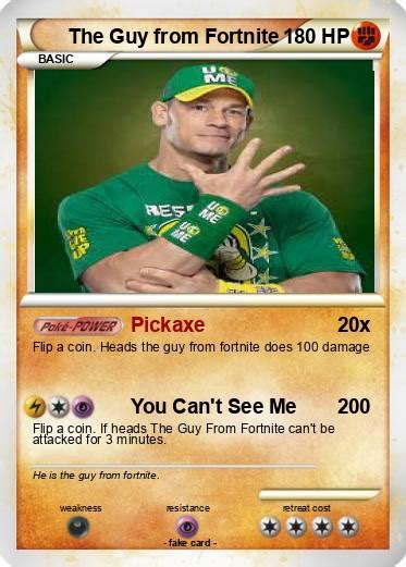 Pokémon The Guy From Fortnite 8 8 Pickaxe My Pokemon Card