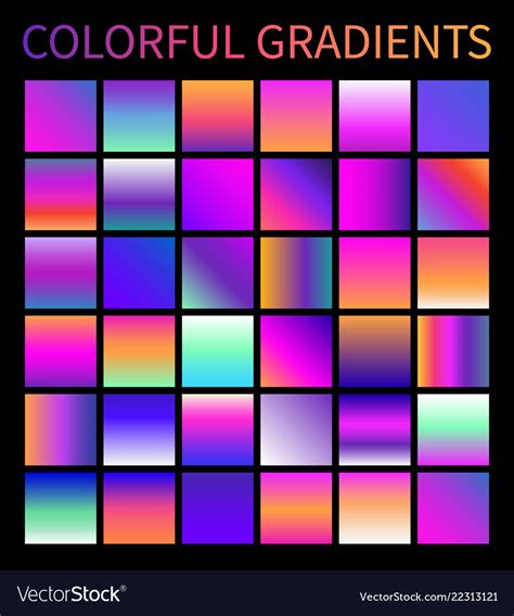 Colorful Gradients Screen Gradient Covers Vector Image