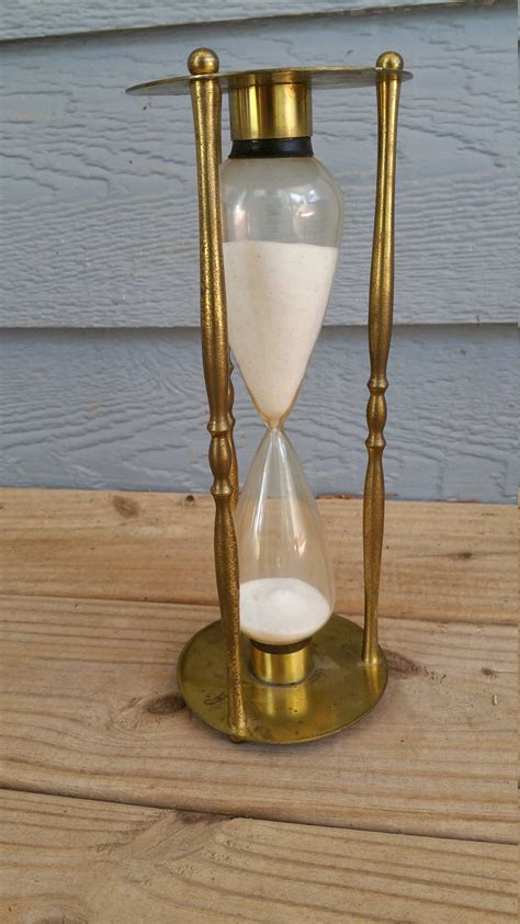 Vintage Brass Hourglass 10 Gold Etsy Vintage Brass Hourglass Vintage