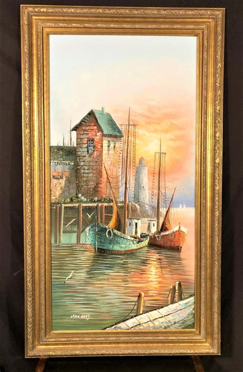 Sold Price Max Savy 1918 2010 Original Oil On Canvas Signed