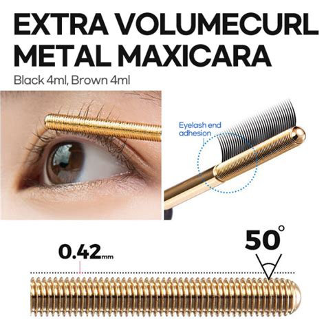 Neogen Extra Volumecurl Metal Mascara Maxicara Waterproof New