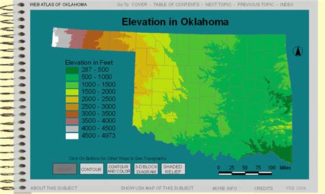 Oklahoma Elevation Map