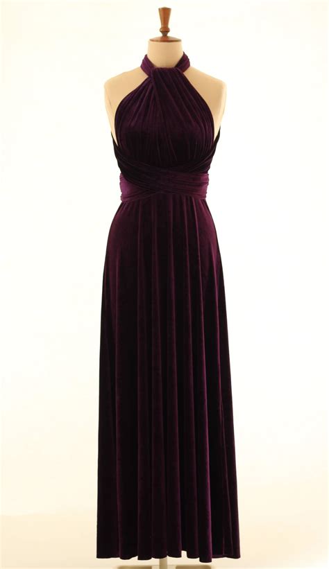 Purple Velvet Dress Infinity Dress Bridesmaid Dress Prom Dress Ball
