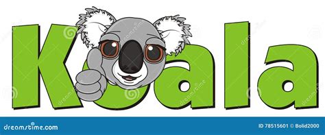 Muzzle Of Koala With Name Koala Royalty Free Stock Photo