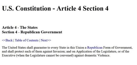 Time To Enforce Article 4 Section 4 Of The Us Constitution