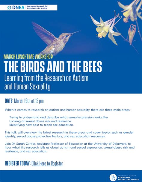 The Birds And The Bees Learning From The Research On Autism And Human Sexuality Delaware