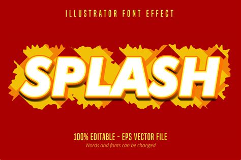 Splash Text Roughen Text Effect Graphic By Mustafa Beksen · Creative