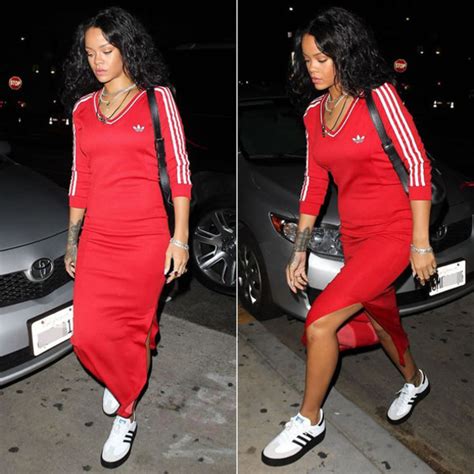 Dress Red Dress Adidas Rihanna Sportswear Sneakers Jumpsuit