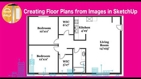 Creating Floor Plans From Images In Sketchup Youtube