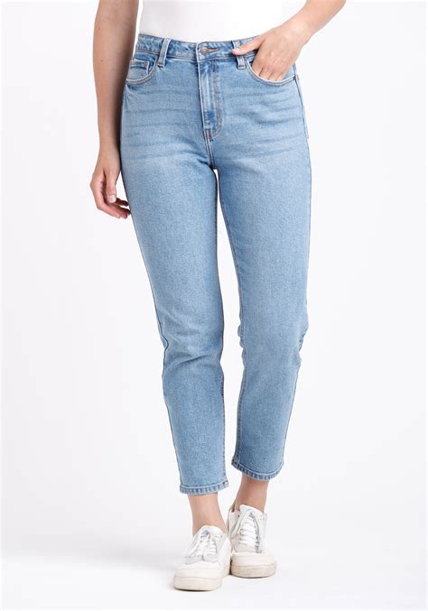 Womens High Rise Slim Straight Jeans Warehouse One
