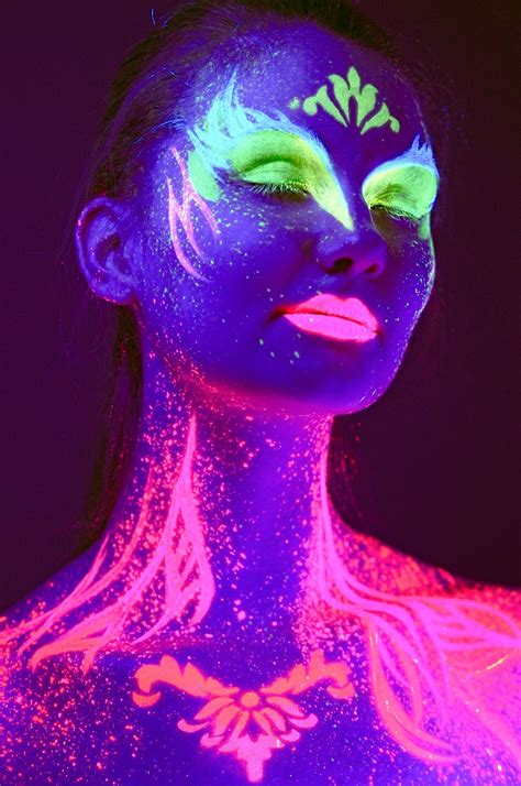 Neon Signs Black Light Makeup Neon Painting Body Art Painting