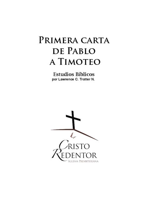 Primera Carta De Pablo A Timoteo Pdf Pablo El Apóstol Diácono