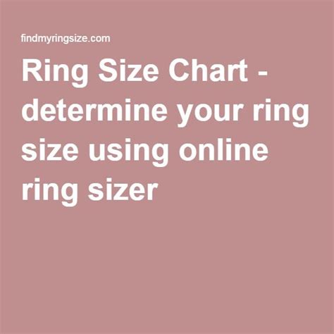 Ring Size Chart Determine Your Ring Size Using Online Ring Sizer Ring