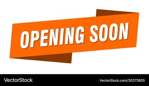 Opening Soon Banner Template Soon Ribbon Vector Image