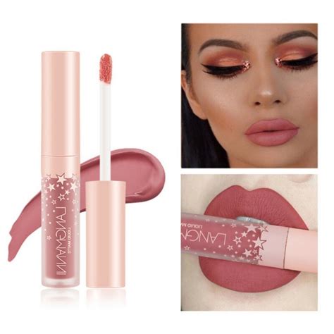 Langmanni 12 Colors Matte Sexy Red Tint Lipgloss Lipstick Long Lasting Waterproof Lip Gloss