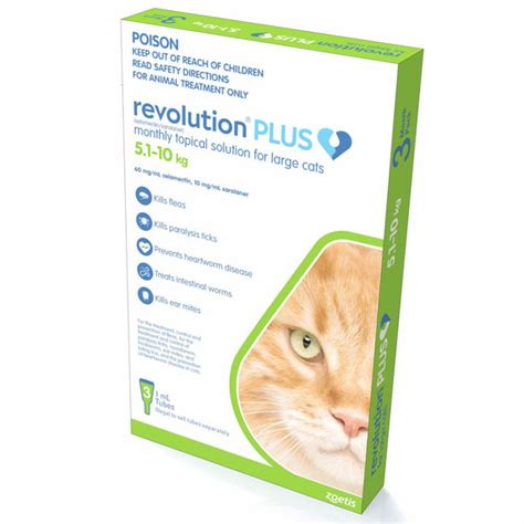 Stronghold Plus For Large Cats 11 22 Lbs 5 10 Kg Green 3 Doses