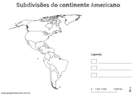 10 Mapas Do Continente Americano Para Colorir E Imprimir Online