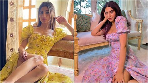 Mouni Roy Or Khushi Kapoor Who Wore The Risqué Thigh Slit Floral Dress
