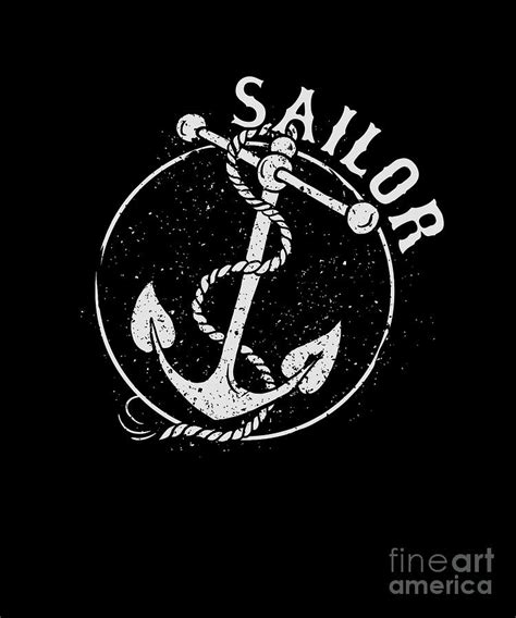 Sailor Anchor Marine Boat Sailing Ship Boating Oceans Sea Lovers T