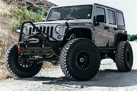 Gray Lifted Jeep Wrangler Fully Loaded with Off-Road ...