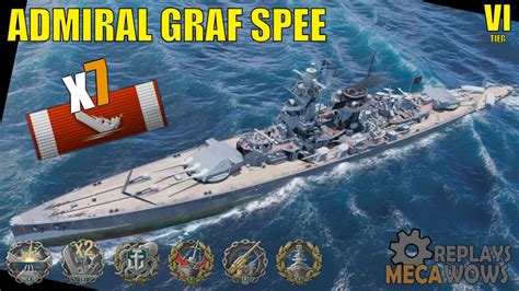 Admiral Graf Spee 7 Kills And 90k Damage World Of Warships Gameplay