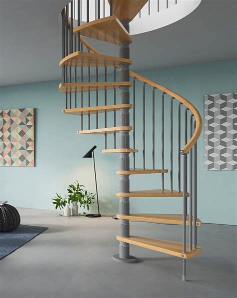 Gamia Delux 1400mm Diameter Spiral Staircase Timber Handrail Spiral